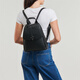 Hexagona backpack for women women's large capacity college style trapezoidal travel bag black 2025 new fashion bag black (29cm*22cm*9.0cm) 5.7L