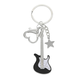 American Hot Girl Style Y2K E -Gitarrenstar Schlüsselbund in Retro Trockener jubilanter Bass Schlüsselbeutel Keychain Gitarre Keychain - Weiß