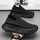 Chaussures masculines d'été Nouvelles chaussures décontractées en maille noir épaisse seme