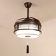 
Alima new Chinese fan chandelier bedroom living room solid wood invisible home Chinese style retro fan frequency conversion restaurant chandelier 9898 three-color 48-inch DC frequency conversion silent pure copper
