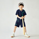 
Duoduojia Running Training Boys Sports Set 2025 Summer Thin Children's Fashion T-shirt Shorts Handsome Two-piece Set