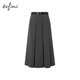 EIFLI (EIFINI) EIFLI Classic Simple Texture plisado Falda larga para mujeres 2025 Autumn New Versatile Casual Commuter Skirt, Sandalwood Gray, versión media de longitud media, cinturón libre con un solo pedido l 110-125Jin [Jin equivale a 0.5 kg]
