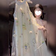 
Niche design halter neck dress for women 2025 new spring and summer three-dimensional floral skirt loose slim long skirt 9898# off white one size