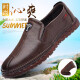 
Yierkang official website leather shoes men's 2025 new men's shoes spring and summer breathable business casual shoes soft leather cowhide tendon sole single shoes Doudou 6198 new khaki_rubber sole 39