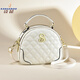 Kangourou (kangourou) Le populaire sac populaire de cette année 2025 Nouvelle version coréenne INS INTERNET Célébreuse Single Single Crossbody Women's Diamond Circle Bag Women's Bag Black (Diamond Style)