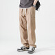 Jean-vis Sommer dünne Ice Seide Schnelltrockne Sport und Freizeithose Herren-Gerade-Leg-Design 9221 Khaki M.