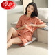 
Langsha 2025 new pajamas for women's summer pure cotton shorts shorts spring and autumn summer style can be worn outside home clothing suit ZH-9855# shorts M size (80-100Jin [Jin equals 0.5 kg]) equal size