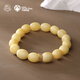Potala Palace Beeswax Date Beads Single Circle Bracelet 925 Silver Transfer Beads Amber Disk Bracelet Birthday Gift for Men and Women Beeswax 925 Silver Bracelet