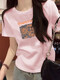Gtyuwvg Ropa de camiseta de manga corta para mujeres para mujeres 2025 Nuevo algodón puro de algodón puro suelto de algodón pequeño de moda