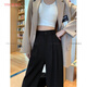 
TPHC 2022 new women's clothing ice silk pants summer women's thin style slim women's pants small student Korean version wide 1047 brown color (small person) S 70-90Jin [Jin equals 0.5 kg]