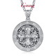 GsunG Platinum Round Pendant Men's Platinum Ring PT950 Pendant Rotating Cross-Board Card Versatile Women's Sweater Chain Calculated by the Store's Gold Price on the Day