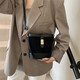 High-end texture retro niche bag for women 2025 new autumn and winter versatile crossbody bag popular hand bucket bag black