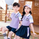Chaomengcheng Primary School Uniforms Summer Children's Short-Sleeve Class Uniform Set Performance Clothes Kindergarten Clothes Summer Clothes Graduation Photo Customized 6623 Red Women's Set 100 Recommended height 90cm