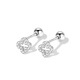 Qi Xiaomi four-leaf clover earrings for women sterling silver 999 earrings 2025 new high-end earrings for pierced ears for sleeping without removing earrings a pair of four-leaf clover earrings 999 pure silver