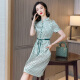Vestido de lujo de alta gama Ehangy International Summer Women's Clothing 2025 Nuevo versátil versátil Slim Fashionable Mulberry Seda Pink [Caja de regalo de alta gama] l