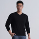Longya Yinzhi Yunrong Merino wool round neck/V neck/half turtleneck sweater autumn and winter men's casual top, dark gray (round neck) M 175/96A