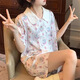 Yalu Summer Nuevo helado dulce Pajamas para mujeres Summer's Cool Cool Cool Cool Silk Silk Shorts Shorts Fin Home Cloting 5155 M 2 Tamaño [L Recomendado 80-105Jin [Jin equivale a 0.5 kg]]]