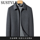 Sustyle Luxury High-End-Marke High-End-Herren-Kurzwollmantel Herren Wollmantel Herrener Revers Wolljacke Business Navy L.