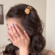 Hongyun Flower Small Clip for Women with Broken Hair and Bangs 2025 New Simple Temperament Hairpin Side Hairpin Headwear Coffee Colored Flower F278