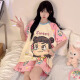 Junjunsui Dimei Kiti-Katzen-Pyjamas für Frauen im Sommer 2025 Neue Pure Cotton Short Sleeve Cartoon Student großer Sommer-Hausbekleidungsset Kurz-Z-9928 XL [Vorgeschlagen 120-140jin [Jin gleich 0,5 kg]]