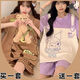 Pyjamas à manches courtes de dessins à manches courtes pour les femmes à la maison et mignonne et agrandis 281 # THE MAISE BARA + 691 BOOD BOOR MORS BARA MOTH AUTO