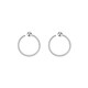 Plain hoop earrings for women 999 sterling silver high-end hoop earrings earrings ear piercing ear bone nails summer earrings silver 10mm pair