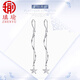 Aiyu Pt950 platinum earrings platinum ear wire earrings long earrings for women with tassels platinum meteor shower ear wire pair B style