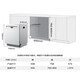 Robam salt series G1 Ultra dishwasher, automatic door opening and closing, built-in dishwasher, household appliances, national subsidy, 17 sets, large capacity, hot air drying, 0-bacteria maternal and infant UV sterilization, G1 dishwasher W76A, sea salt white, nine-arm three-prong spray wash