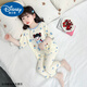 Disney baby girls pajamas new ice silk thin summer children's cartoon 7-quarter sleeve Nezha home clothes baby girl air conditioning clothes off white 110 Recommended 100-110cm2-3 years old cm