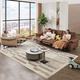Zhihuashi [offline store style] Zhihuashi first class Italian minimalist leather electric function 0 wall sofa 13010 Four seats and four electric - white [12157 one table and four chairs] Delayed delivery (see customer service for details)