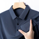 
Playboy (PLAYBOY) short-sleeved T-shirt summer lapel concave and convex striped jacquard middle-aged and young men's thin silky casual half-sleeved Polo shirt J9196 pink M 165/105