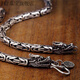 FKP Thai silver keel chain S999 sterling silver dragon head necklace men's retro style domineering trendy male personality ruffian handsome sense 6M dragon head necklace (retro color) Fat Donglai same style