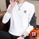 Sweat-shirt masculin de Lilang plus en velours épaissis et hiver t-shirt à manches longues pour la chemise de base polyvalente de l'âge moyen et les jeunes de la tendance des vêtements pour hommes du caramel xq9905-1
