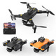 UAV aerial photography 8K long endurance optical flow obstacle avoidance folding quadcopter children's model remote control aircraft JS36 orange dual camera (brushless motor + obstacle avoidance + optical flow positioning + electricity three-electric version (three body batteries)