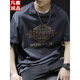 Vancl schwere kurzärmelige T-Shirt-Herren-Hälfte der Top-Trendy Marke 2025 New Herren American Printed Herren T-Shirt 9918 Black M Geeignet 115-130jin [Jin entspricht 0,5 kg]