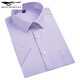 
Seven Wolf Men's Short Sleeve Shirt 2025 Summer Middle-aged Business Casual Versatile Comfortable Breathable Cotton Professional Work Shirt DX6624 44