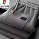 Pierre Cardin Chenille sweatpants men's 2025 autumn new casual pants straight-leg loose middle-aged corduroy dad pants men gray autumn style M recommended 90-110Jin Jin equals 0.5 kg