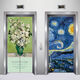 Xiong Lai Pao elevator door stickers one elevator one household modern light luxury custom Van Gogh oil painting starry sky entrance stickers waterproof and fireproof Elevator stickers MT-3291 Medium size: width 80*height 210cm