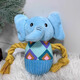 Qi Oh Dog Toy Rope Elephant Sounds Self-playing Teething Resistance Pet Puppy Plush Doll Big Dog Pet Supplies Eggplant