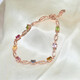 Colorful Jewelry Rainbow Fairy Rainbow Colored Tourmaline Bracelet 3*4