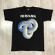 Nirvana Nirvana Angel Rock Band Vintage American Retro Men and Women Shoreteeded Street Trend Foot Han-21-679-Black S (обычная модель)