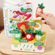 Timini Twish Toys Toys for Children pour enfants Toys for Menstruation Education Education Baby 1 boîte de serviette 0-3 ans Boîte en carton de bus [6 Radis + 5 tissu doux + 2 Papier fort]