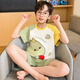 何佳功叮当猫男童睡衣 夏季短袖男孩卡通儿童中大童小孩子套装家居服 KYM短套6627恐龙 170 10码 建议身高110-120CM