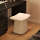 2025 New Dressing Stool Master Bedroom Dressing Table Makeup Stool Leather Chair Light Luxury High-end Saddle Stool Upholstered Stool High Resilience Sponge Gray 48*33*45CM