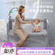 优乐博（ULOP）星梦折叠婴儿床多功能床可移动拼接宝宝床新生儿哄睡神器摇摇床 豪华顶配一键折叠婴儿床-星河金 婴儿床摇篮带蚊帐尿布台-送棕垫