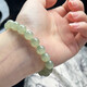 Qianjun Hetian jade bracelet bracelet for women natural ice clear water lotus root powder multi-treasure gradient jasper jade bracelet 8x8x8mm