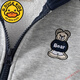 G.duckkids 'chaqueta de terciopelo delgada de los niños primavera y estilo otoño 2025 nuevos productos ropa para niños niños con capucha top baby otoño de otoño gris 4356 110 cm
