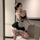 Feimu 30 Sexy Pure Servant Suits cos de rol uniforme sexy seductor de ropa interior sexy qqny 6182 sirviente de bienvenido negro + blanco [vestido + delantal + pantalones t todos los tamaños