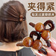 Short hair, embarrassing period, hair clip, transitional period artifact hair accessory, half-tied small gripper, short perm hairpin, clip headgear, coffee-colored round bead small clip, main picture, temperament, half-tied