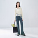 Qiushui Yiren V-neck hollow soft waxy knitted cardigan new autumn women's fashion versatile thin top off-white XL